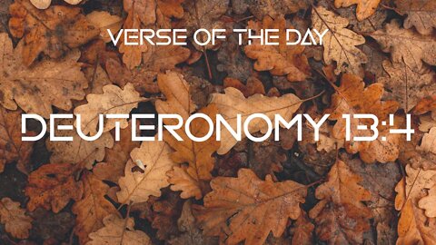 October 10, 2022 - Deuteronomy 13:4 // Verse of the Day