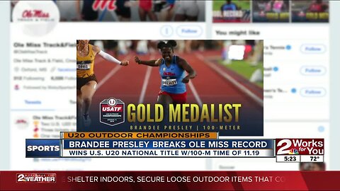 Bixby's Brandee Presley Wins Gold at U20 Outdoor Championships