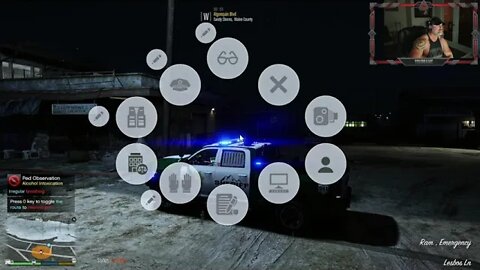 LSPDFR PATROL .... MY OVERLAY ON MY WEB CAM DOES NOT FIT !!!!!