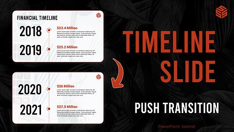 PowerPoint Timeline Slide with Push Transition Tutorial || Powerpoint Presentation Skills @ssslides