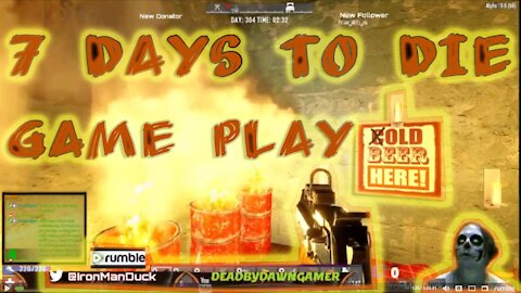 chucky plays 7 days to die blood moon base work 10 20 21