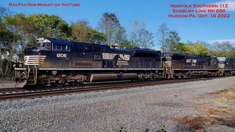 Norfolk Southern 11Z trains on the Sunbury Line at Hudson and Wilkes-Barre Pa. Oct. 2022 #railfanrob