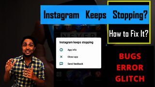 Instagram Keeps Stopping Error | How To Fix
