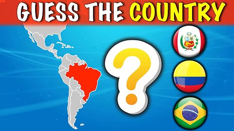 Guess the country on the map | Central & South America | World geography | Country fun facts