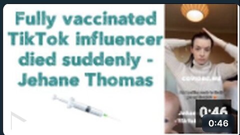 Fully vaccinated TikTok influencer died suddenly - Jehane Thomas 💉🪦