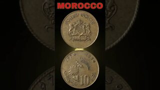 Morocco 10 Santimat 1974.#shorts #coinnotesz