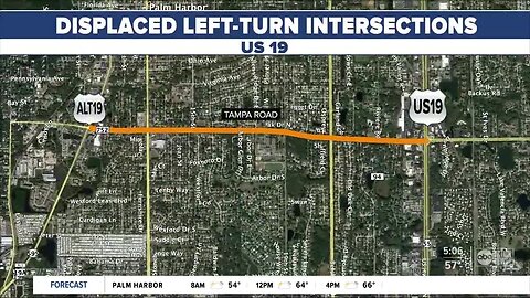 FDOT considering displaced left-turn intersections along eight miles of US 19