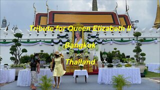 Tribute for Queen Elizabeth II in Bangkok Thailand