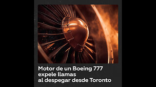 Motor de Boeing 777 expele llamas tras despegar del Aeropuerto Toronto Pearson