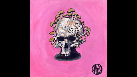 'Mycelium Morti (Pink Skull)' Original Art Painting Timelapse 11-10-23