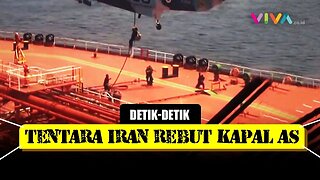 Aksi Heroik Tentara Iran Terjun dari Helikopter Rebut Kapal AS