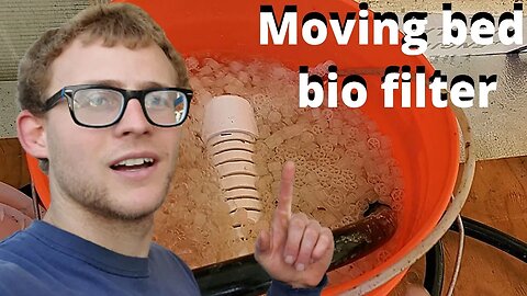 Super Simple DIY 5 gallon moving bed bio filter/ reactor - (aquaponics filter, pond filter)