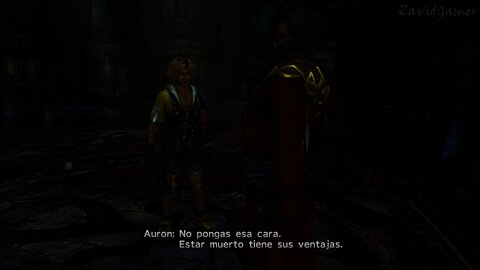 Final Fantasy X Auron le cuenta a Tidus que esta muerto