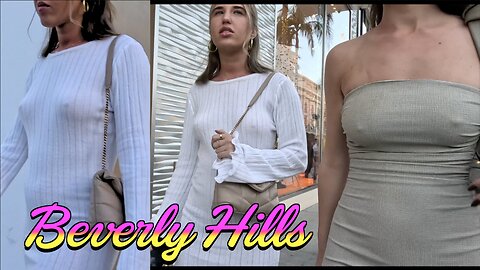Braless Beauties in Beverly Hills 🌴 4K California Walking Tour