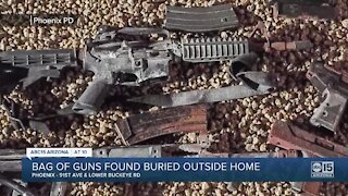 Bag of guns found buried outside Phoenix home
