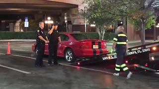 Tampa PD take car into evidence from Ybor McDonald's