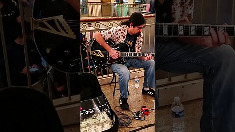 Jason Green plays Blues Guitar in Grand Central