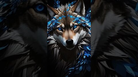 Beautiful Wolf With Blue Eyes