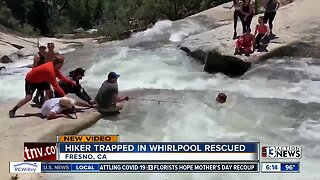 Shocking video: Hiker trapped in whirlpool