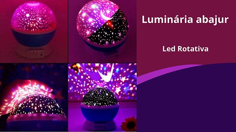 Luminária Abajur de led Rotativa.