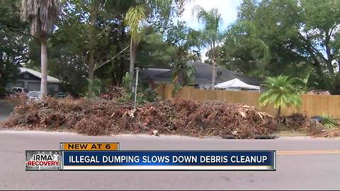 Illegal dumping slowing down Pinellas debris pickup
