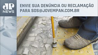 Falta de piso tátil prejudica deficientes no Centro | SOS São Paulo