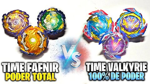time ultimate valkyrie vs time vanish fafnir! batalha de beyblade burst #beyblades