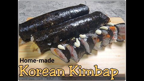 Easy Home Made Korean Kimbap