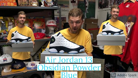 Air Jordan 13 Retro Obsidian Powder Blue Review! Acquired via Tradeblock