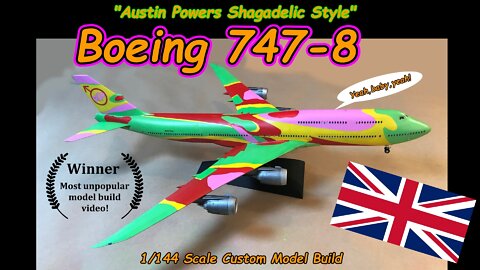 Building the Revell 1/144 Scale Boeing 747-8 in a custom Shagadelic Style Paint Pattern