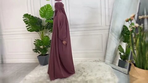 Muslim Jilbab One-piece Prayer Dress Hooded | ʟɪɴᴋ ɪɴ ᴛʜᴇ ᴅᴇꜱᴄʀɪᴘᴛɪᴏɴ 👇 ᴛᴏ ʙᴜʏ