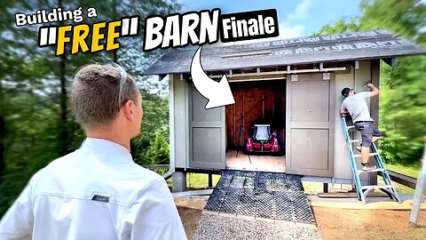 Building a barn with ONLY stuff we already have! PART 6 Mega Ramp and Barn Doors