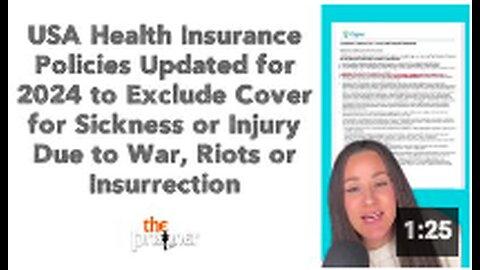 USA Health Insurance Policies Updated for 2024 to Exclude Cover for Sickness or Injury Due to War