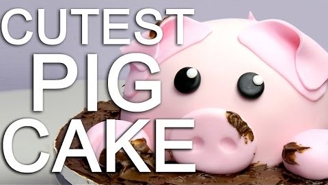 How to make a piggy cake covered in chocolate mud