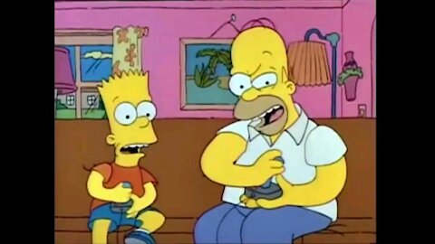 Bart Simpson plays Homer Simpson in Super Smash Bros