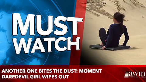 Another one bites the dust: Moment daredevil girl wipes out