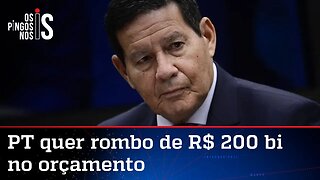 Mourão alerta para gastança de Lula e afirma que PT ignora equilíbrio fiscal