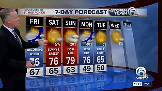 Steve Weagle's 11 p.m. weather forecast.