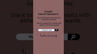 Use the vertical bar "|" to combine two search queries