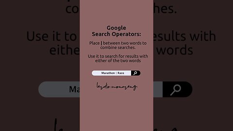 Use the vertical bar "|" to combine two search queries