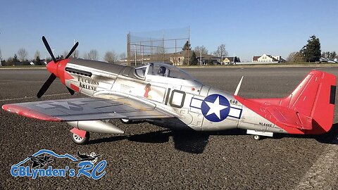 FMS P-51 Mustang 1400MM Tuskegee Airmen Red Tail WWII Warbird RC Plane Performing Stunts and Tricks