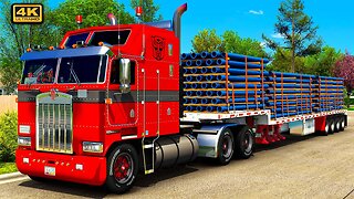 Kenworth K100 Polypipe Transport | Lakeview to Ontario | American Truck Simulator