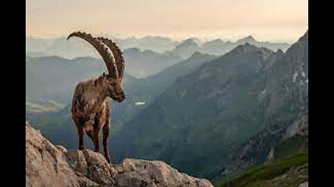 Drone shot of ibex in the mountains of Pakistan!