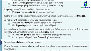 019 - ENGLISH GRAMMAR IN USE - Present tenses I am doing - I do for the future - UNIT 19