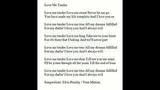 Elvis Presley Love me tender by SRM from MSG
