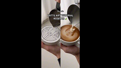 14秒拉花教學 ROSETTE #latteart #lattearttutorial