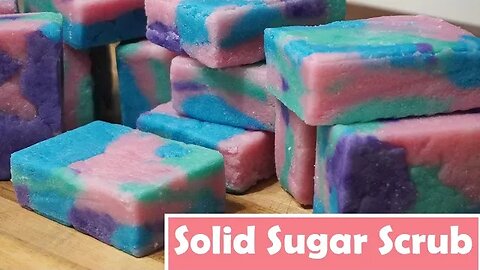Making a solid sugar scrub for DIY Soap & Cosmetic makers for businesses or hobbies.