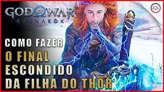 God of war Ragnarok, Como ver o Final Secreto da filha do Thor | Super dica