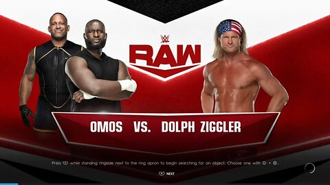 WWE Monday Night Raw Omos w/ MVP vs Dolph Ziggler