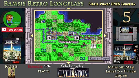 Sid Meier's Civilization | 1994 | SNES | Prince | Random | Japan - Episode #5 | Longplay